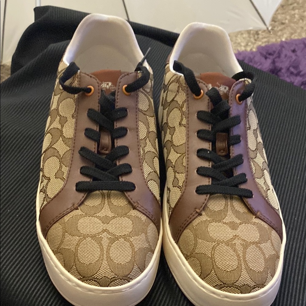 Coach Brown and Tan Sneakers